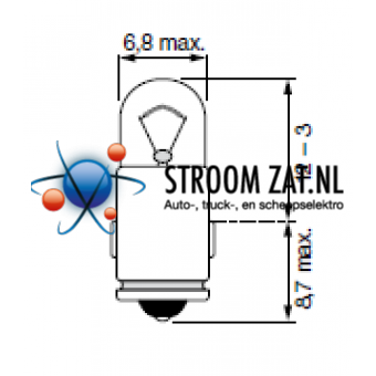 Gloeilamp BA7S 12V 2W